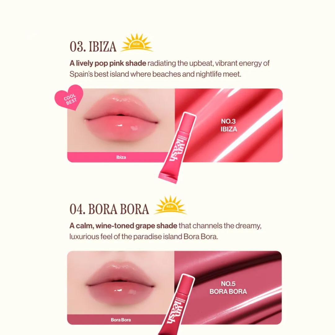 unleashia - sunset dazzle gloss balm